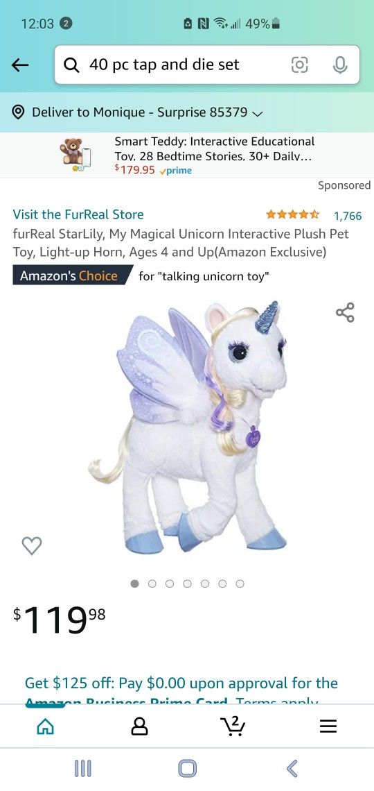 FurReal Friends Unicorn - Barely Used