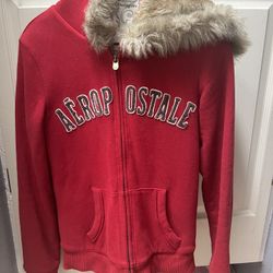 Women’s Sweatshirt Jacket Red Size Small/Medium