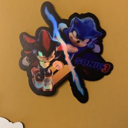 Sonic The Hedgehog 3 limited edition holographic Sticker