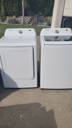 SAMSUNG HE WASHER ELECTRIC DRYER SET LIKE NEW WORKS GREAT CAN DELIVER ANYWHERE 