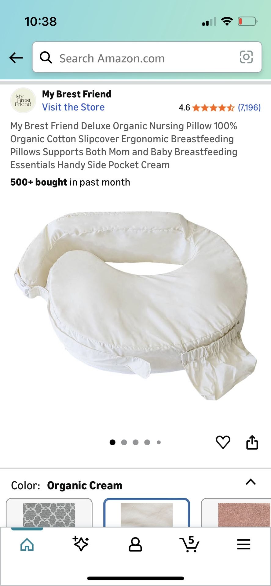 OBO, Organic My Breast Friend Nursing Pillow