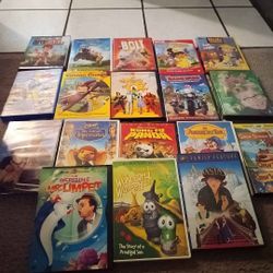 Movie lot / DVD lot / kids movie lot , American tail, wizard of oz, open season