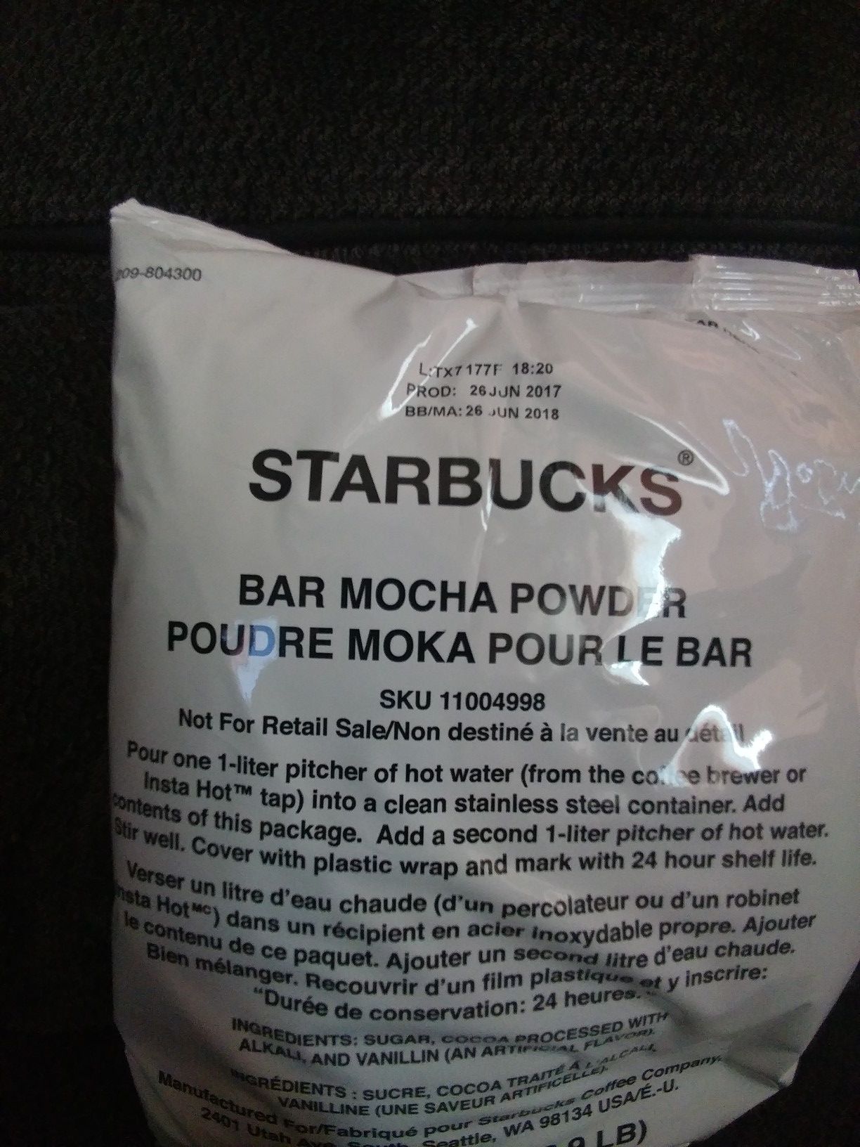 ORIGINAL STARBUCKS BAR MOCHA POWDER