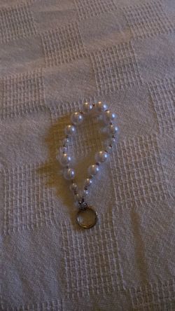 Phone holder pearl silver color