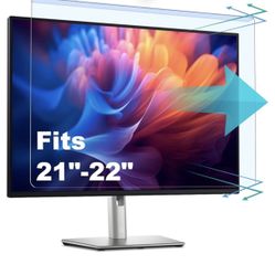 2 Pack Anti-Blue Light & Anti-Scratch Screen Protector Shield for 20, 20.2, 21.5, 21.6, 22 Inches Desktop Computer Monitor, Hanging Block Filter Panel