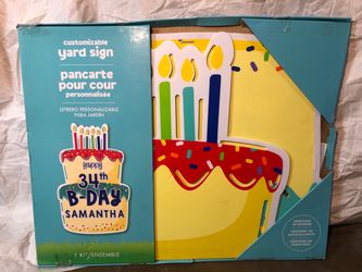 Customizable Birthday Cake Yard Sign Kit