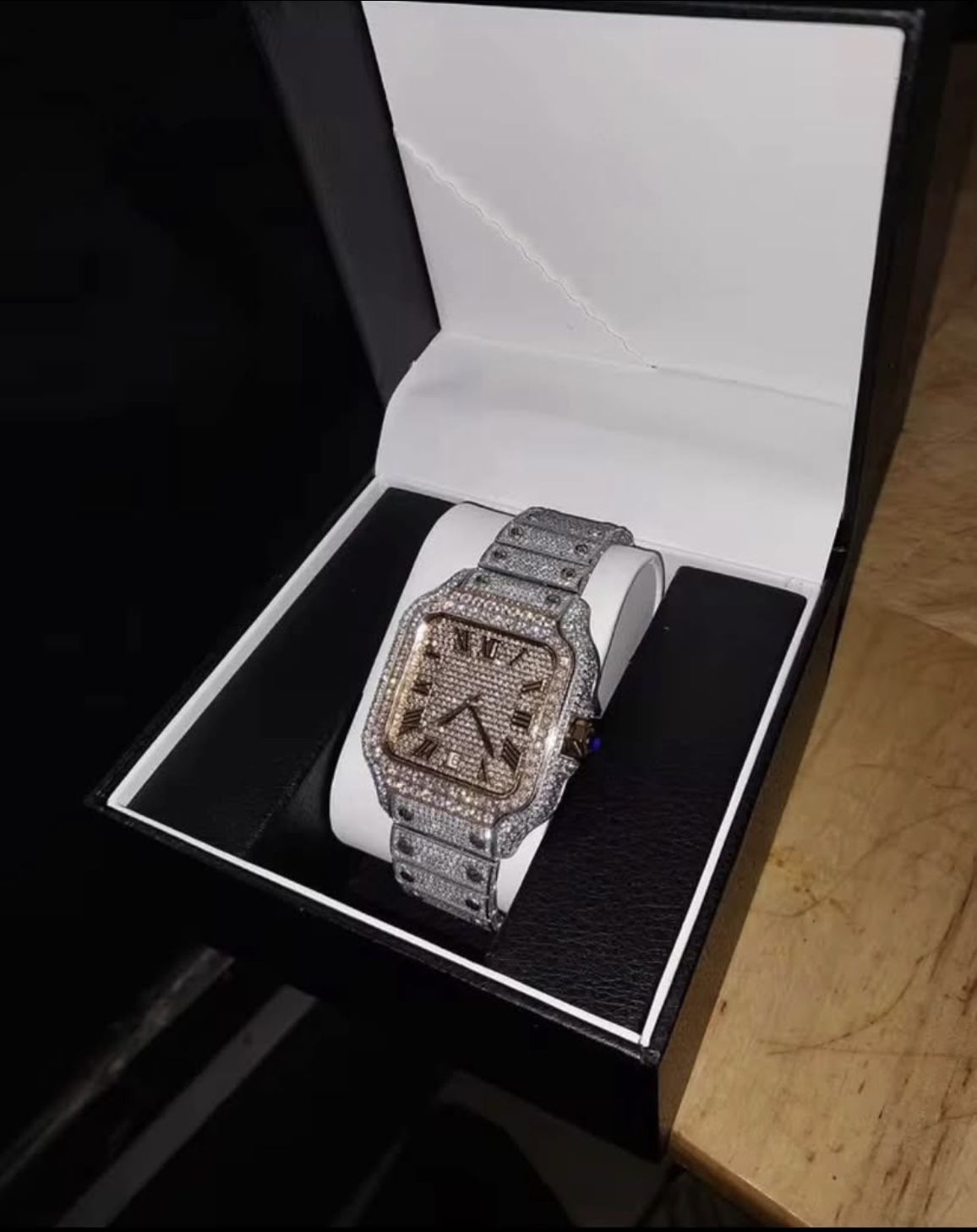 Silver VVS Moissanite Watch