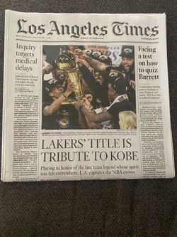 Los Angeles lakers newspaper