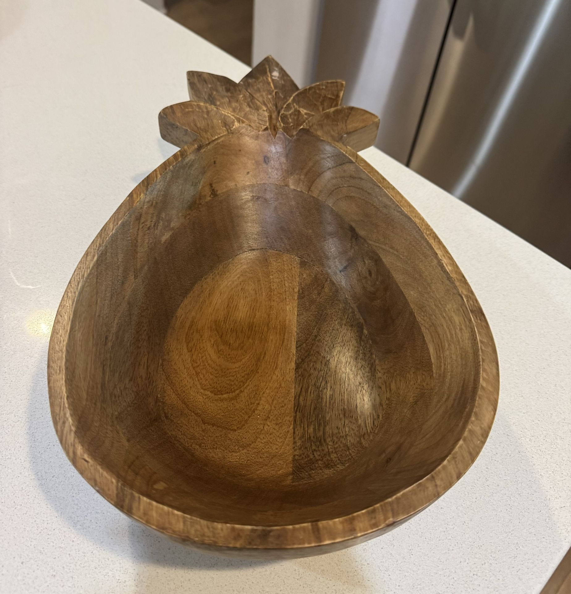 Mango Wood Pineapple Shape Bowl It is easy to maintain and clean  handcrafted in india.