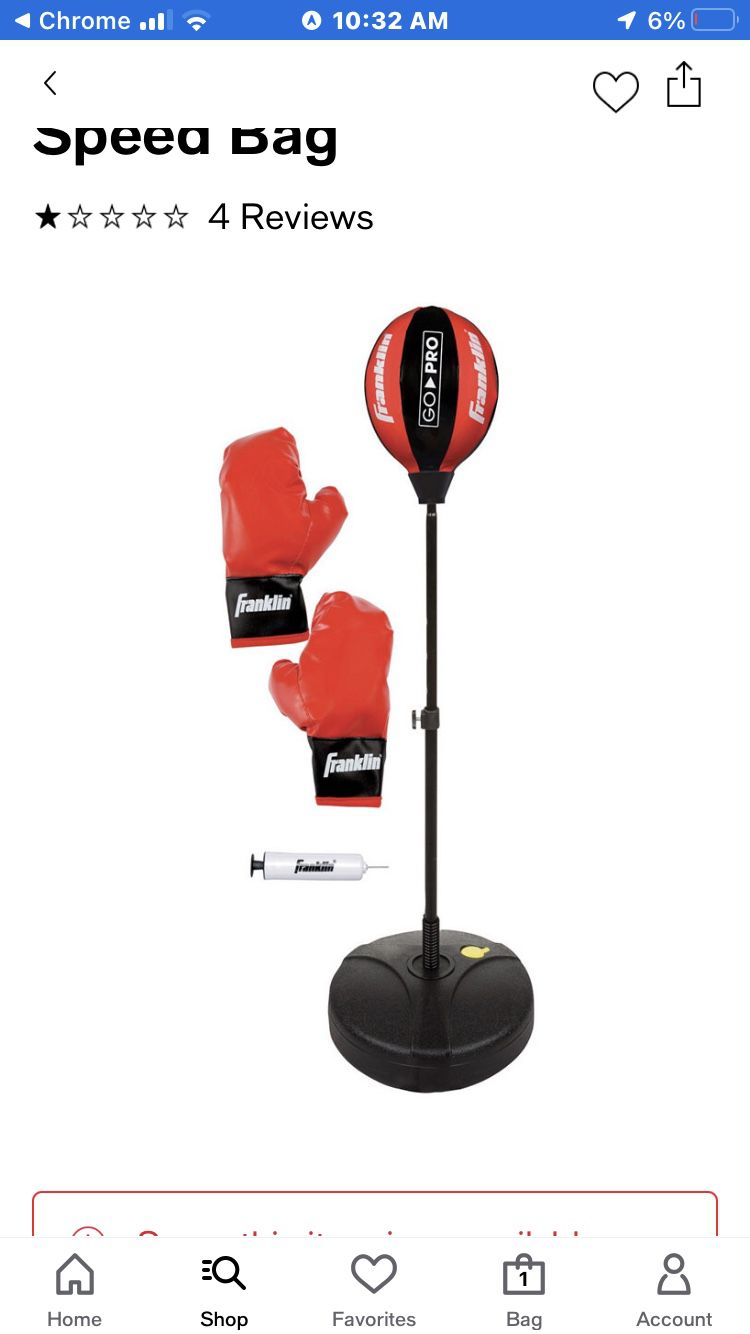 Franklin Sports Youth MMA Speed Bag Set