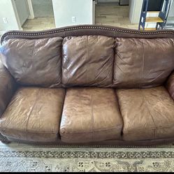 Genuine Leather 2 Piece Couch Set 