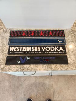 4 Bar Mats, Grey Goose, Western Son, Grey Goose Vodka , Makers Mark