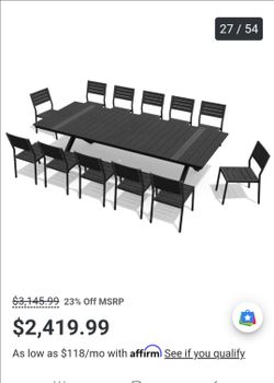 Patio table set