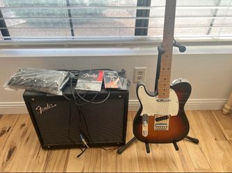 Fender guitar and amp