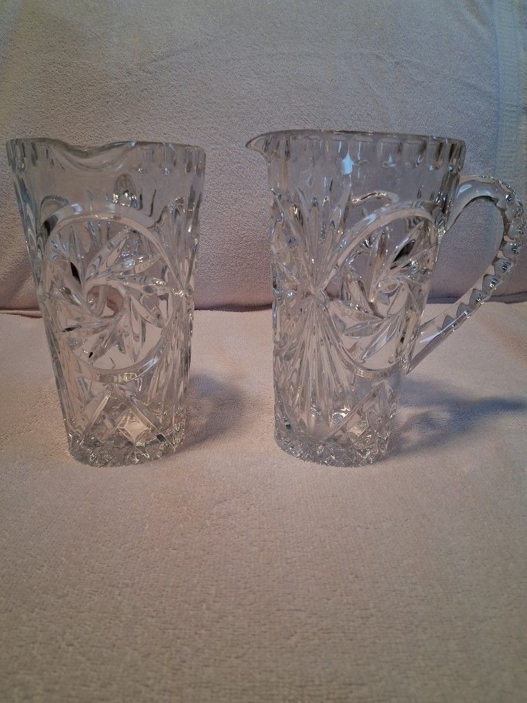 American Brilliant Cut Crystal Pitcher 
