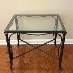 Glass Top Metal Table