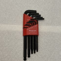 Snap On 13 pc SAEL-Shaped Ball Hex Wrench Set (0.05-3/8)