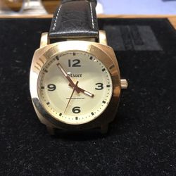 Men’s  Stauer Watch - Beautiful Gold Tone Case - Bubble Crystal - Beautiful Dial - Cool Man’s / Unisex Watch 