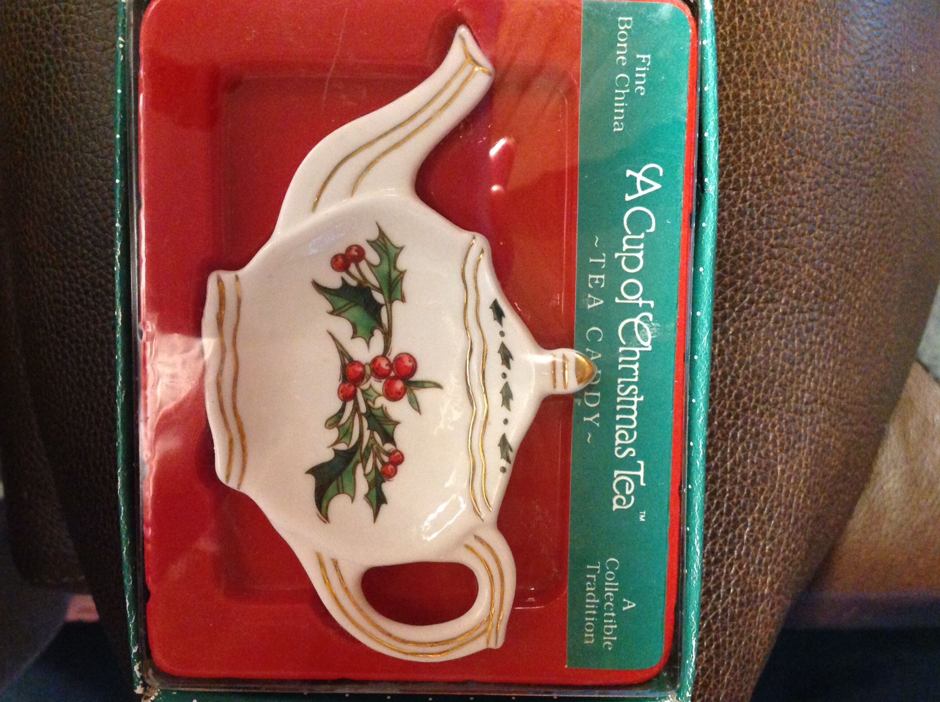 New Fine Bone China Christmas Tea Spoon or Candy caddy by Cup of Christmas Tea