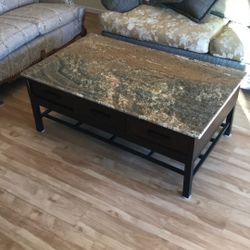 Granite living room table.
