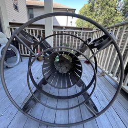 Heavy Iron Table And Top For Sale