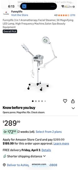 3 in 1 Aromatherapy Facial Steamer,light Therapy And Magnifying Lamp