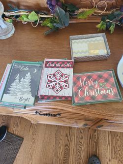 Christmas And Thank You Card Set. 