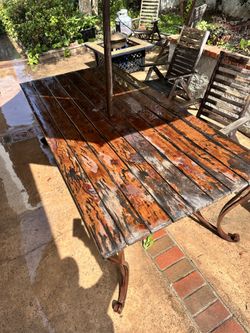 Heavy Wrought Iron Table Available