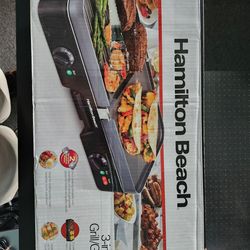 Hamilton Beach 3- in-1 Electric Indoor Grill + Griddle