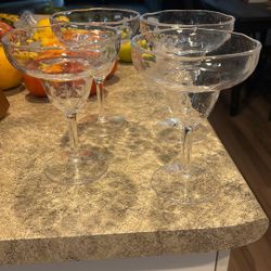 Set Of Four Tommy Bahama Margarita Glasses
