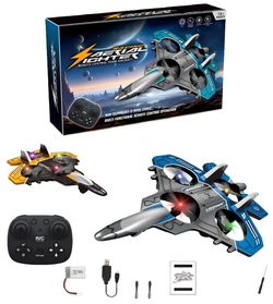 Unbreakable RC Airplane with LED Lights - Easy to Fly Remote Control Jet for Kids & Beginners - 2.4G EPP Foam Glider (Crash Resistant) rcaircraft toy 