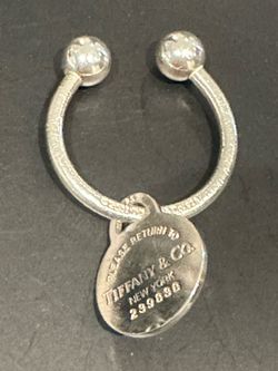 TIFFANY & CO - KEY CHAIN -SCREW BALL/STERLING SILVER - JUST CLEANED!