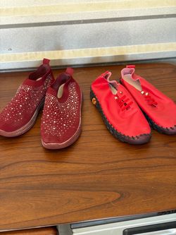 Two pairs size 10 casual shoes