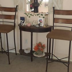 79936 Set 2 Tall Counter Height 30in Seat Stools Metal  Chairs