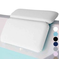 NEW! Gorilla Grip Bath Pillow for Tub, 2-panel, 14.5x11, White