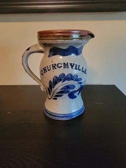 Vintage Pitcher By Grandville Hollow Pottery 