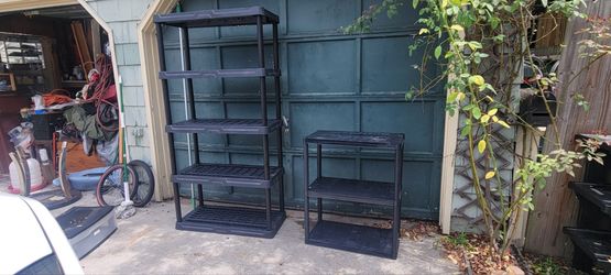 Two Plastic Shelving Units