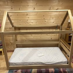 Wooden Bed-Frame for twin bed