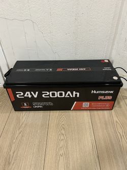 24V 200Ah plus LiFePO4 Lithium Battery with Upgraded 250A BMS Low-Temp Protection 15000+ Deep Cycles 10 Years Customized
