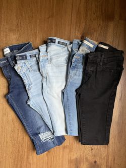 Lot Of 5 Girls Jeans Size 23 Hollister, Hudson & Levi’s