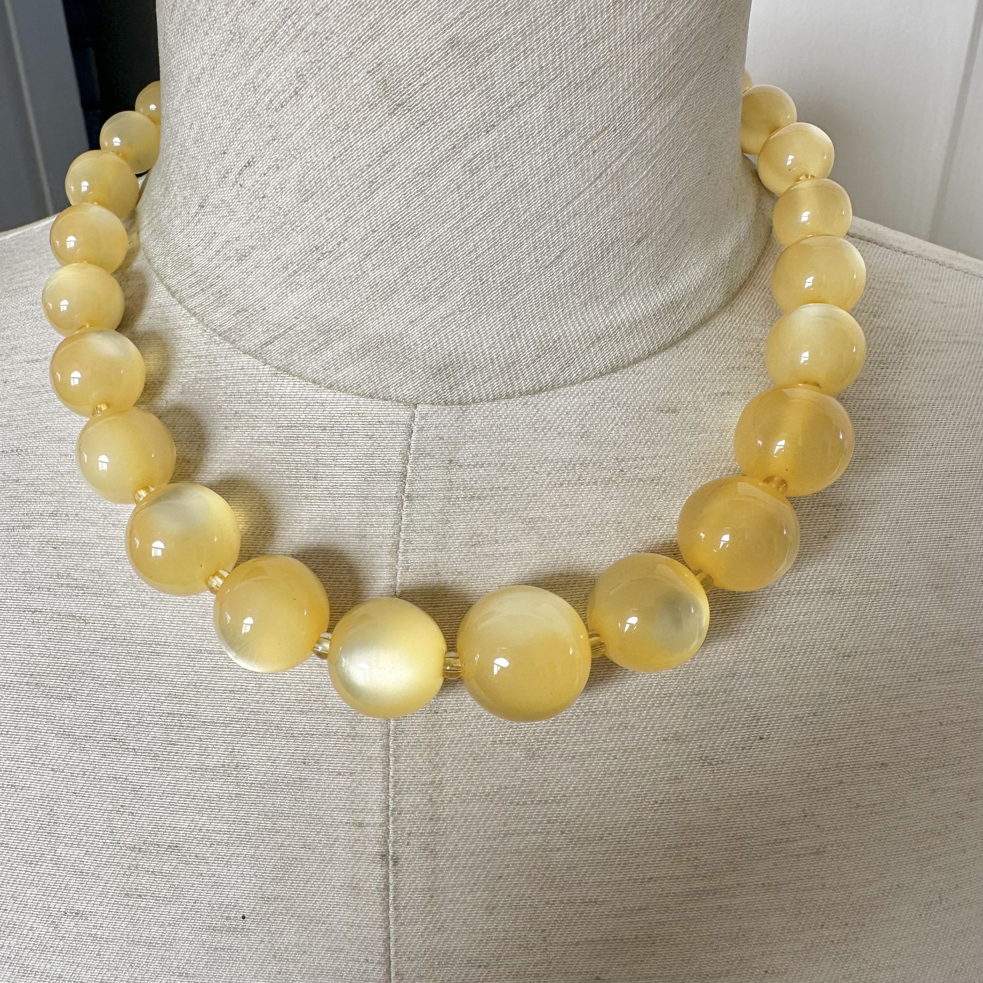 Yellow Moonstone Necklace 