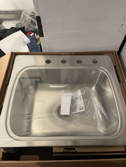 KOHLER Verse Stainless Steel 25 in. Single Bowl Drop-In Kitchen Sink 