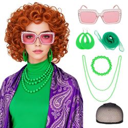 Mrs Roper 70s Threes Company Wig Costume Set