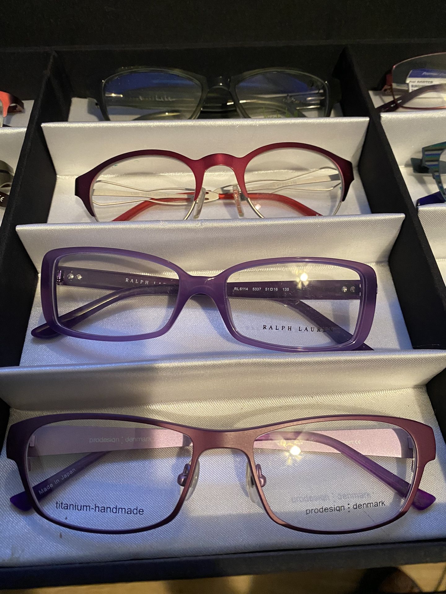 Brand new women’s eyeglasses. Good for single vision bifocals of aggressive lenses. Brand new from $25-$50