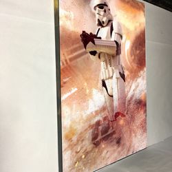 Canvas wall decoration 30”x42”. Brand new we can make it in different sizes, from  4.5”x4.5” to 30”x66”, Wood frame and sprayed with glossy clear coat