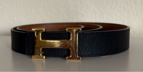 Hermes reversible belt, brown and black