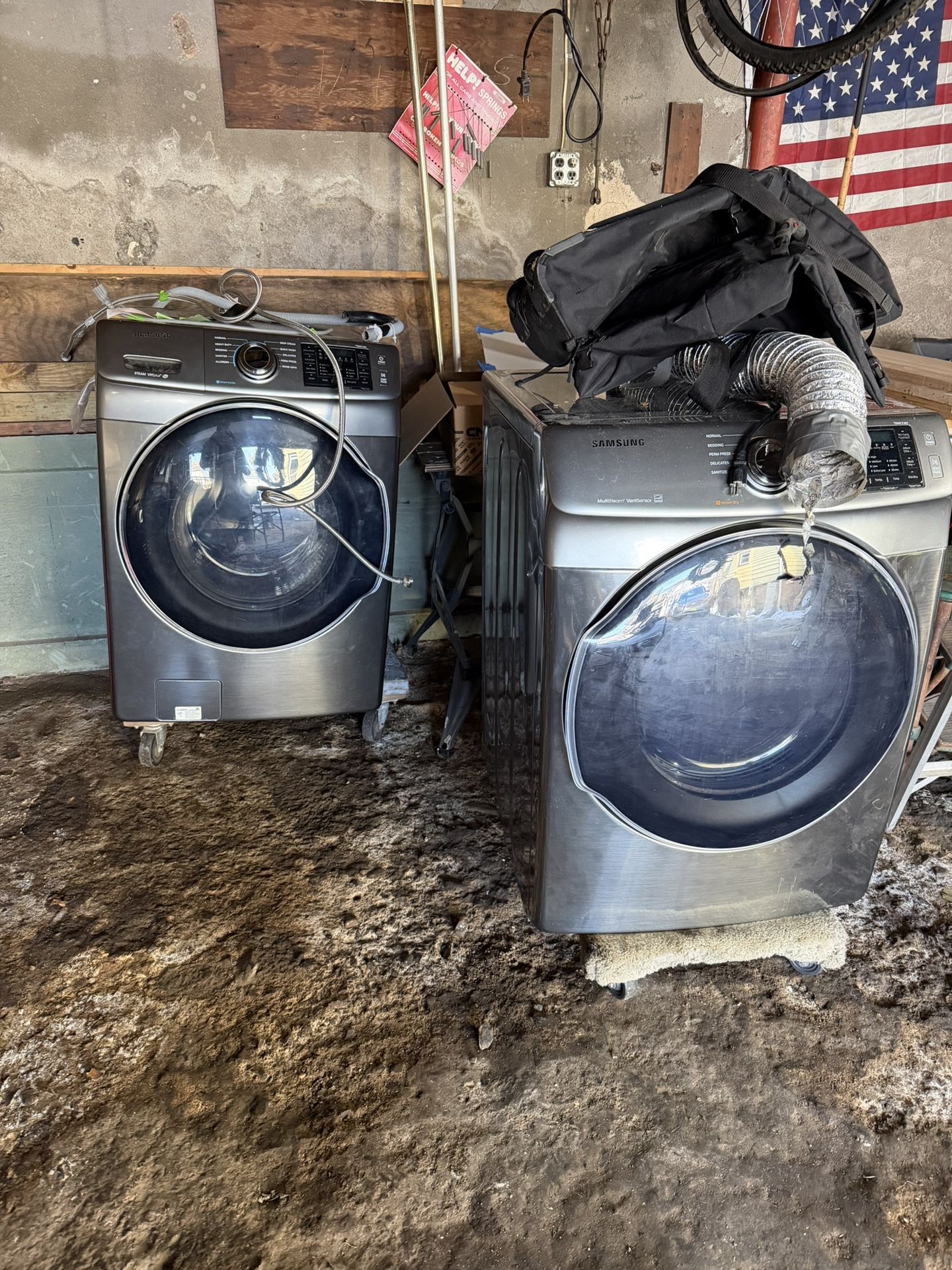 Samsung Front-Load Washer & Dryer Set – Stackable – Fully Working stackable