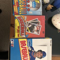 Baseball unopened wax packs/cello boxes