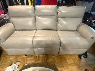 Leather 3 piece reclining couch