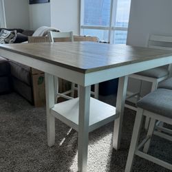 Only $100 Full Dining Table With 4 Chairs 